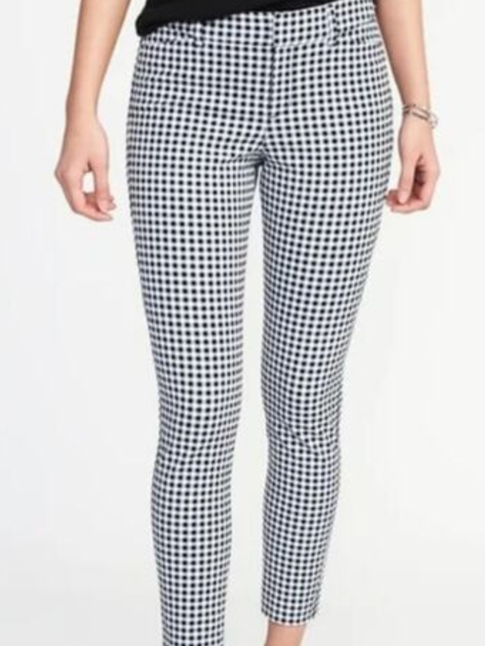 Old Navy Black and White Plaid Pants